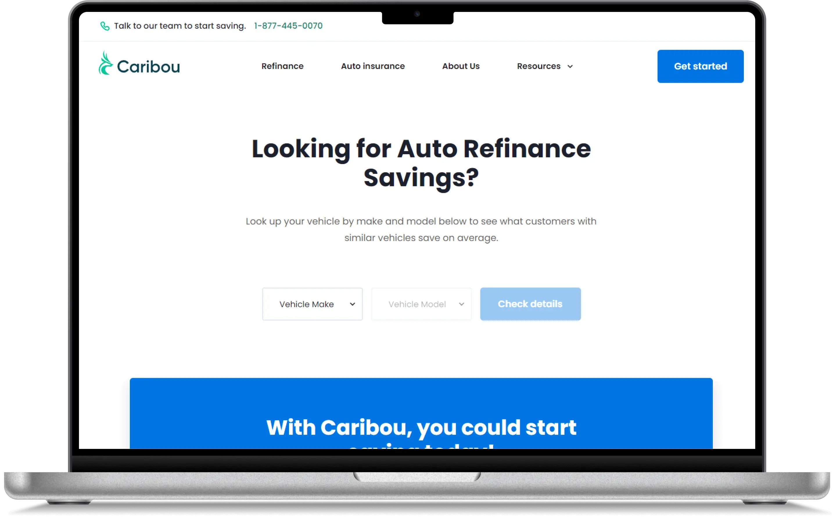 Savings by Vehicle tool - vehicle look up